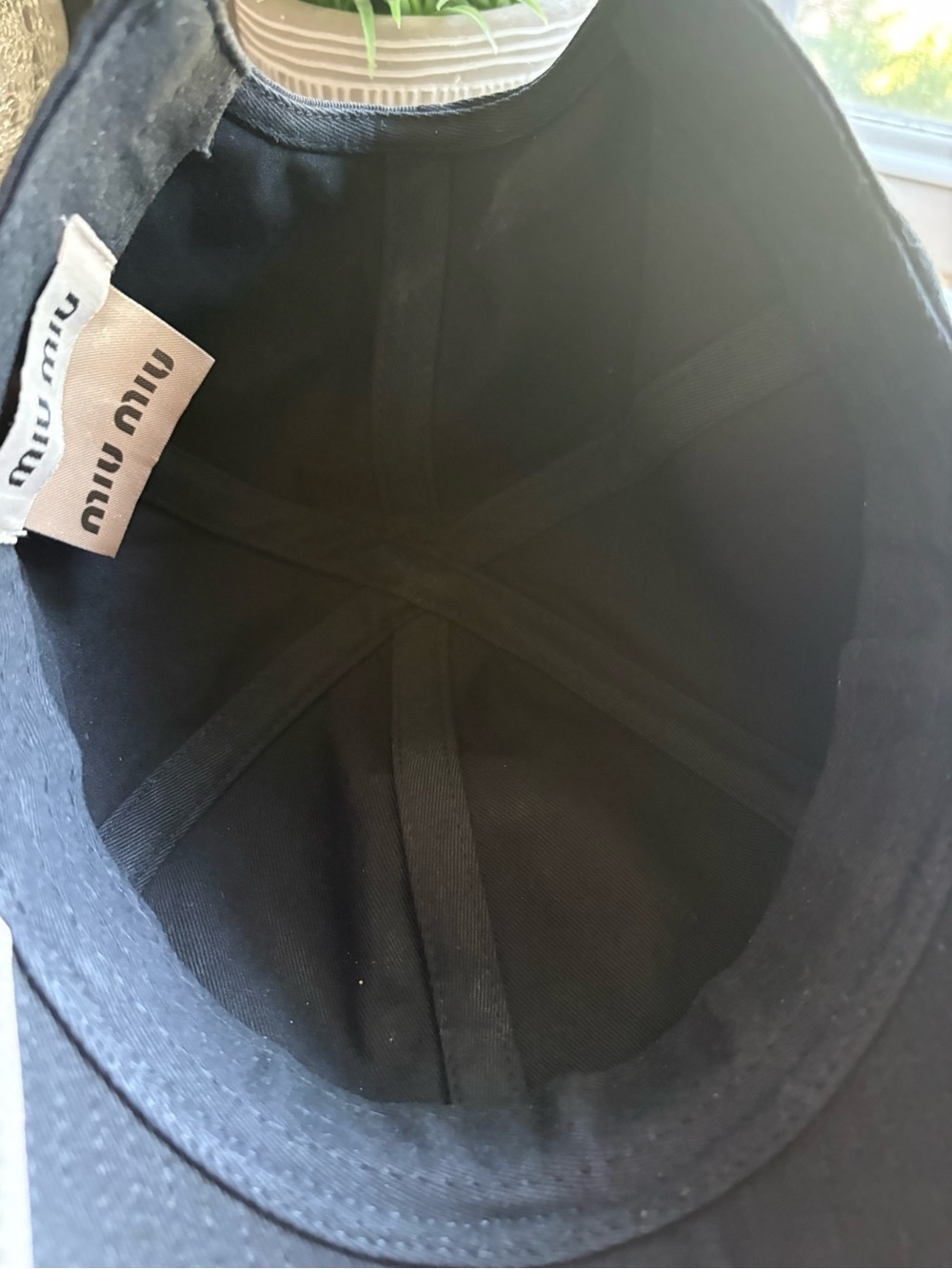 FASHION Black Baseball Cap with White Trim - Picture 5 of 8